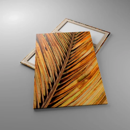 Bild auf Leinwand - Leinwandbild - Kokosnuss-Gold - 80x120 cm