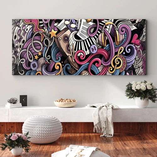 Bild auf Leinwand - Leinwandbild - Komplizierte Melodie - 120x50 cm