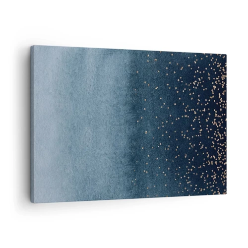 Bild auf Leinwand - Leinwandbild - Komposition - blaue Phasen - 70x50 cm