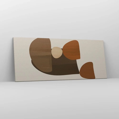 Bild auf Leinwand - Leinwandbild - Komposition in Bronze - 120x50 cm