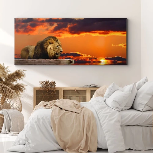 Bild auf Leinwand - Leinwandbild - König der Natur - 90x30 cm