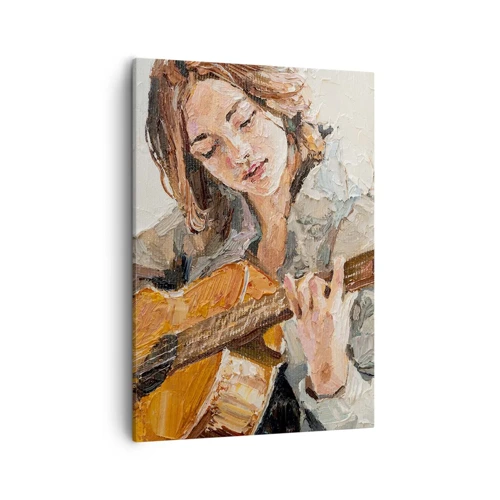 Bild auf Leinwand - Leinwandbild - Konzert für Gitarre und Mädchenherz - 50x70 cm