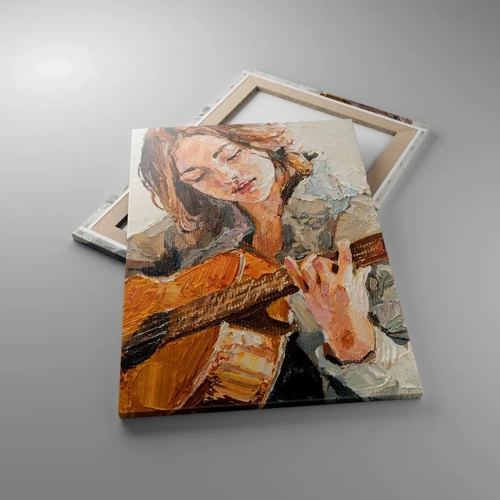 Bild auf Leinwand - Leinwandbild - Konzert für Gitarre und Mädchenherz - 50x70 cm