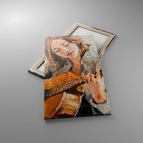 Bild auf Leinwand - Leinwandbild - Konzert für Gitarre und Mädchenherz - 55x100 cm