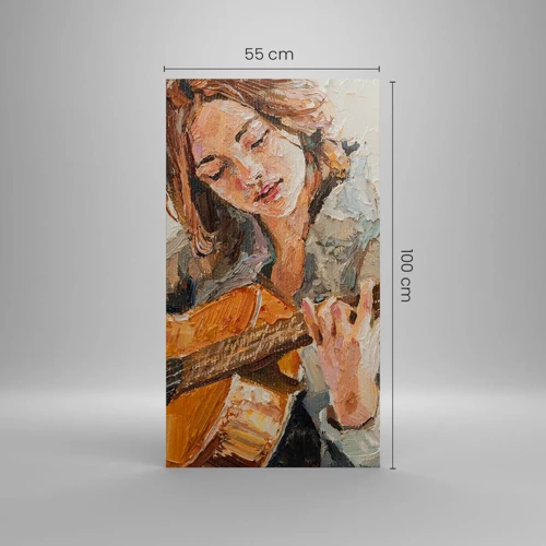 Bild auf Leinwand - Leinwandbild - Konzert für Gitarre und Mädchenherz - 55x100 cm
