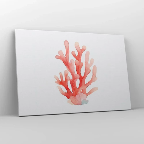 Bild auf Leinwand - Leinwandbild - Korallenfarbene Koralle - 120x80 cm