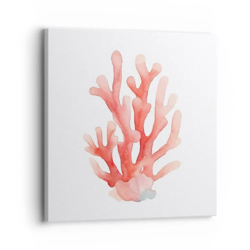 Bild auf Leinwand - Leinwandbild - Korallenfarbene Koralle - 30x30 cm