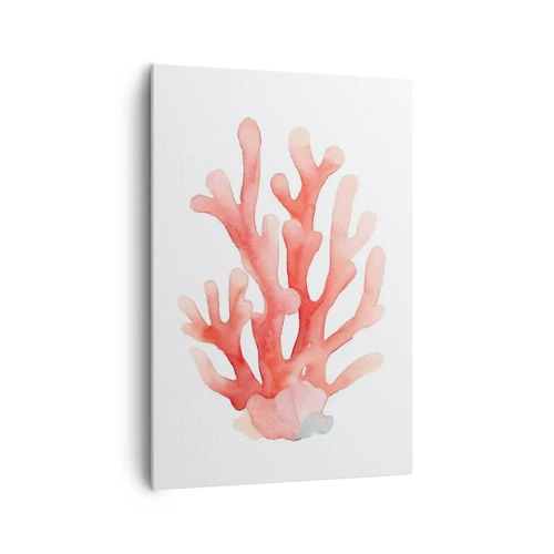 Bild auf Leinwand - Leinwandbild - Korallenfarbene Koralle - 70x100 cm