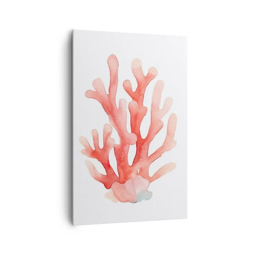 Bild auf Leinwand - Leinwandbild - Korallenfarbene Koralle - 80x120 cm