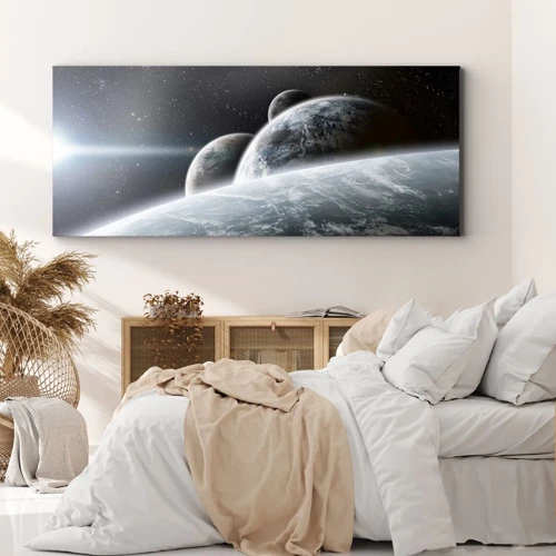 Bild auf Leinwand - Leinwandbild - Kosmische Musik der Sphären - 100x40 cm