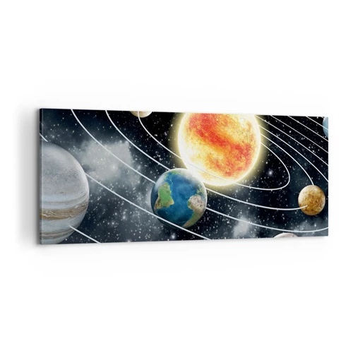 Bild auf Leinwand - Leinwandbild - Kosmischer Tanz - 100x40 cm