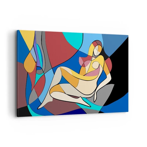 Bild auf Leinwand - Leinwandbild - Kubistischer Akt - 120x80 cm