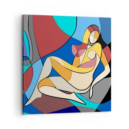 Bild auf Leinwand - Leinwandbild - Kubistischer Akt - 60x60 cm