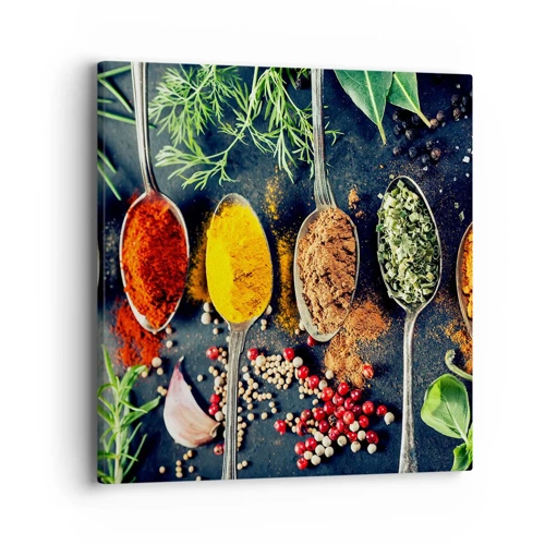 Bild auf Leinwand - Leinwandbild - Kulinarische Magie - 40x40 cm