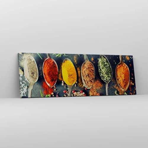 Bild auf Leinwand - Leinwandbild - Kulinarische Magie - 90x30 cm