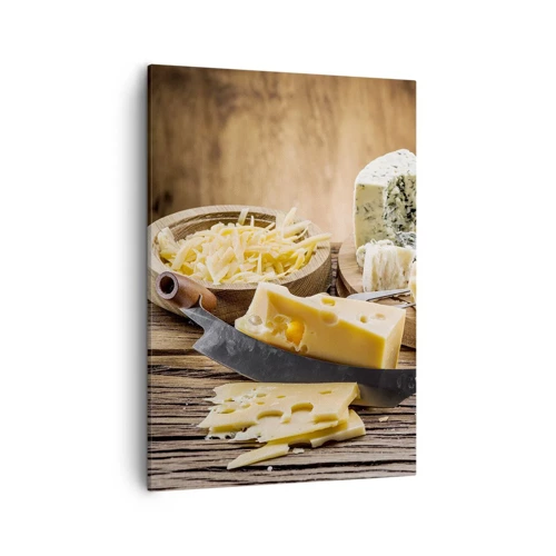 Bild auf Leinwand - Leinwandbild - Lächeln Sie den Käse an - 50x70 cm