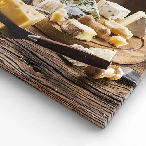 Bild auf Leinwand - Leinwandbild - Lächeln Sie den Käse an - 70x100 cm