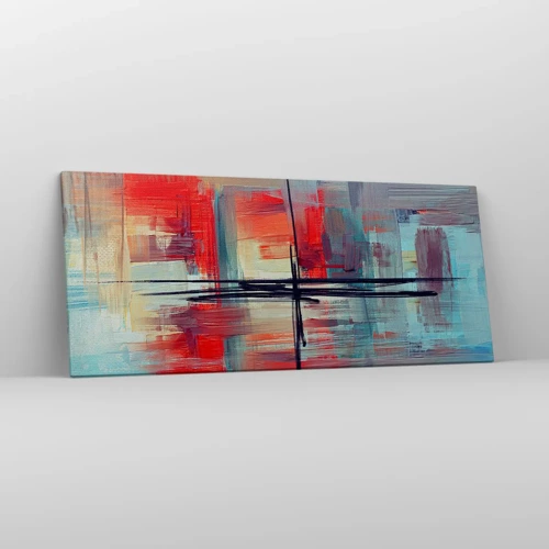 Bild auf Leinwand - Leinwandbild - Landschaft in einer unbekannten Dimension - 120x50 cm