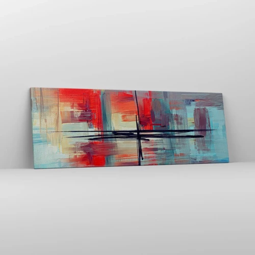 Bild auf Leinwand - Leinwandbild - Landschaft in einer unbekannten Dimension - 140x50 cm