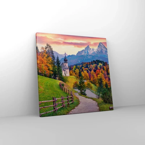 Bild auf Leinwand - Leinwandbild - Landschaftsartige Malerei - 40x40 cm