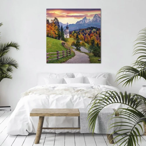 Bild auf Leinwand - Leinwandbild - Landschaftsartige Malerei - 40x40 cm