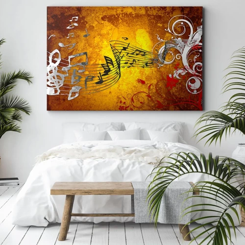 Bild auf Leinwand - Leinwandbild - Lass die Musik fließen - 70x50 cm