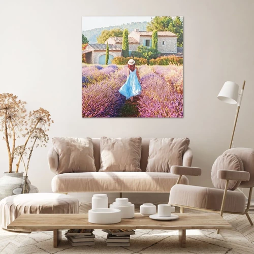 Bild auf Leinwand - Leinwandbild - Lavendel Mädchen - 40x40 cm