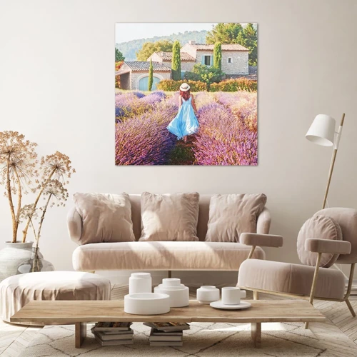 Bild auf Leinwand - Leinwandbild - Lavendel Mädchen - 60x60 cm