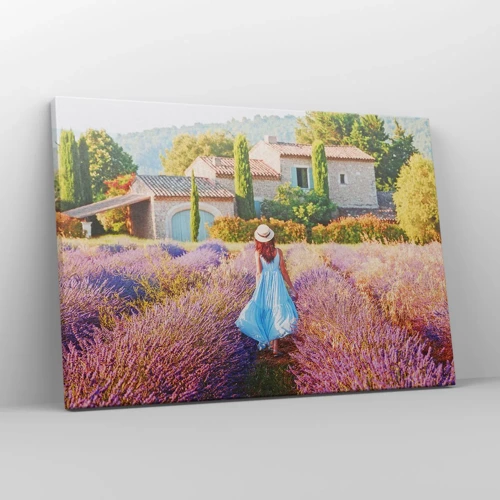 Bild auf Leinwand - Leinwandbild - Lavendel Mädchen - 70x50 cm