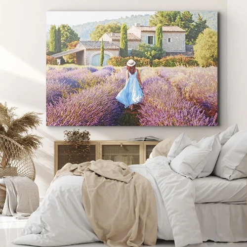 Bild auf Leinwand - Leinwandbild - Lavendel Mädchen - 70x50 cm