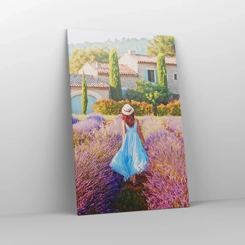 Bild auf Leinwand - Leinwandbild - Lavendel Mädchen - 80x120 cm