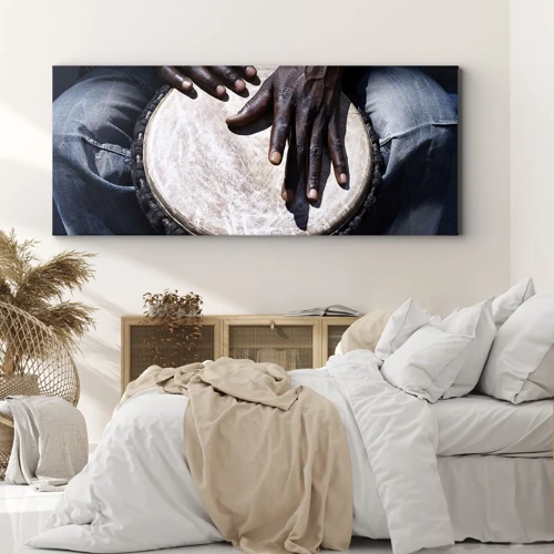 Bild auf Leinwand - Leinwandbild - Lebe in deinem eigenen Rhythmus - 100x40 cm