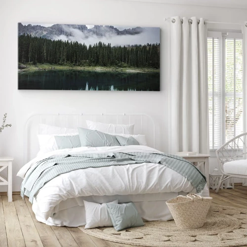 Bild auf Leinwand - Leinwandbild - Leise, leise, lass uns das Trinkwasser nicht wecken ... - 100x40 cm