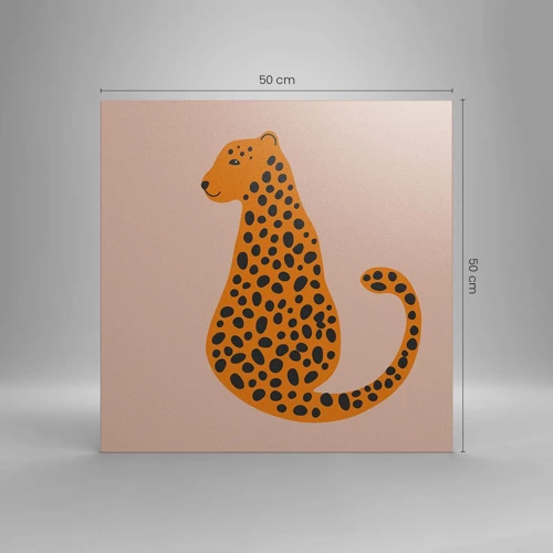 Bild auf Leinwand - Leinwandbild - Leopardenmuster ist ein modisches Muster - 50x50 cm