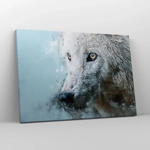 Bild auf Leinwand - Leinwandbild - Lerne die Wolfsseele kennen - 70x50 cm