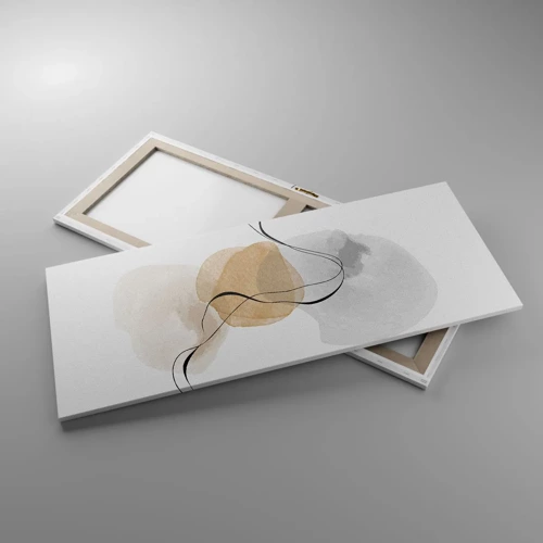 Bild auf Leinwand - Leinwandbild - Luftperlen - 120x50 cm