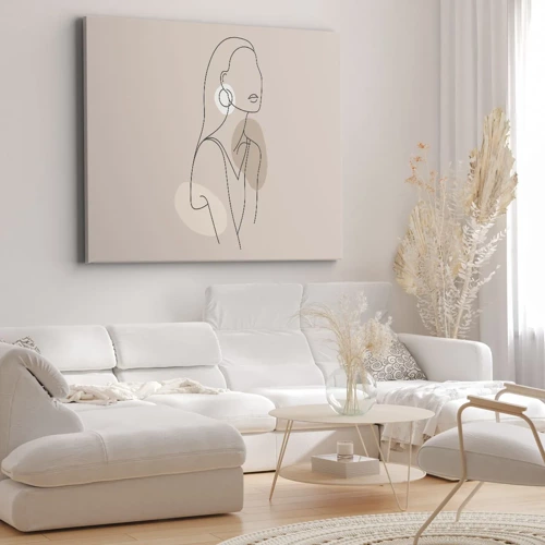 Bild auf Leinwand - Leinwandbild - Mädchenhafte Ikone - 70x50 cm