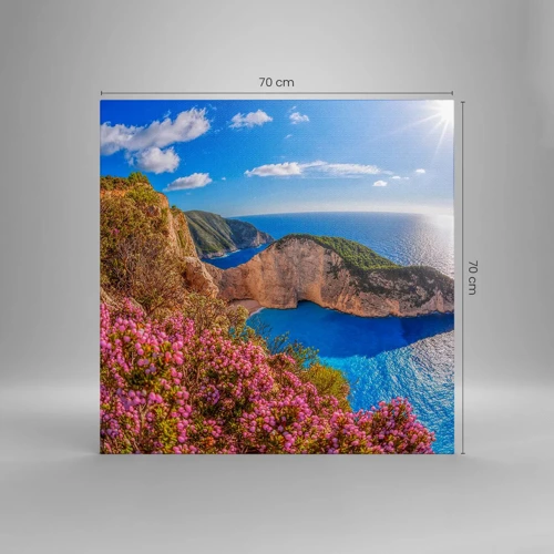 Bild auf Leinwand - Leinwandbild - Mein toller Griechenlandurlaub - 70x70 cm