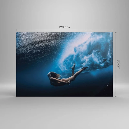 Bild auf Leinwand - Leinwandbild - Moderne Meerjungfrau - 120x80 cm