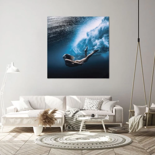 Bild auf Leinwand - Leinwandbild - Moderne Meerjungfrau - 30x30 cm