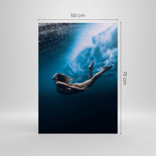 Bild auf Leinwand - Leinwandbild - Moderne Meerjungfrau - 50x70 cm