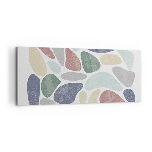 Bild auf Leinwand - Leinwandbild - Mosaik aus pulverförmigen Farben - 120x50 cm