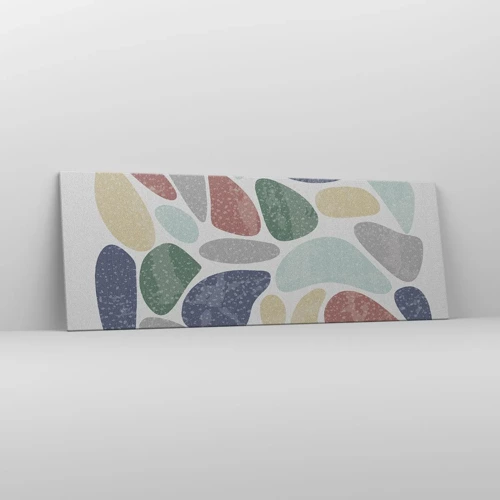 Bild auf Leinwand - Leinwandbild - Mosaik aus pulverförmigen Farben - 140x50 cm