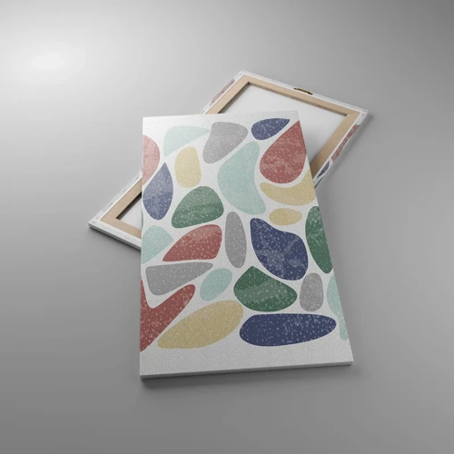 Bild auf Leinwand - Leinwandbild - Mosaik aus pulverförmigen Farben - 55x100 cm