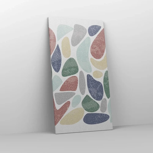 Bild auf Leinwand - Leinwandbild - Mosaik aus pulverförmigen Farben - 65x120 cm