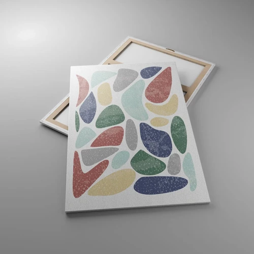 Bild auf Leinwand - Leinwandbild - Mosaik aus pulverförmigen Farben - 80x120 cm