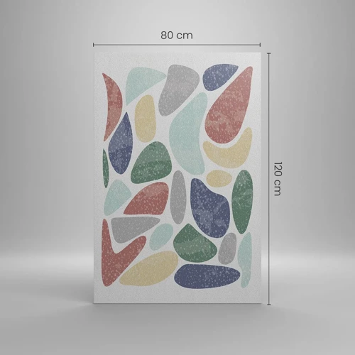 Bild auf Leinwand - Leinwandbild - Mosaik aus pulverförmigen Farben - 80x120 cm