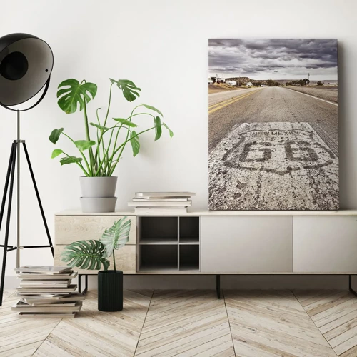 Bild auf Leinwand - Leinwandbild - Mother Road - eine amerikanische Legende - 50x70 cm