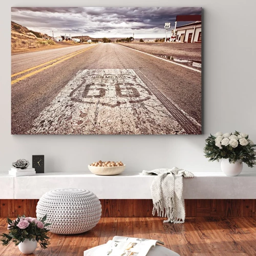 Bild auf Leinwand - Leinwandbild - Mother Road - eine amerikanische Legende - 70x50 cm