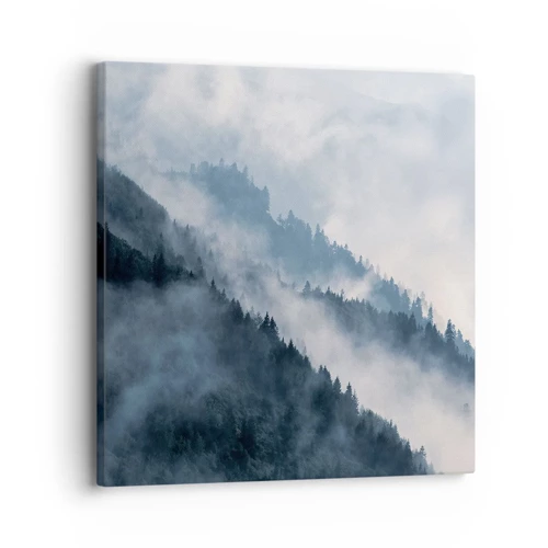 Bild auf Leinwand - Leinwandbild - Mystik der Berge - 30x30 cm